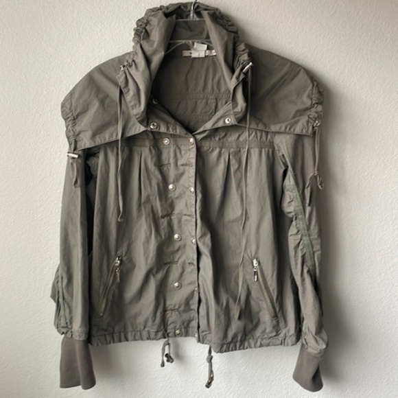Anthropologie Jacket Gray tan colored  small military utilitarian style - Picture 1 of 10